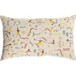 Kave Home - Kussenhoes Itzayana 100% katoen multicolour 30 x 50 cm