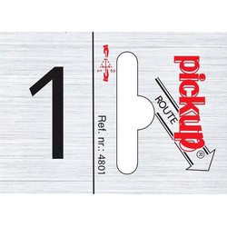 Route alulook 25 x 44 mm Sticker pick up cijfer 1 - Pickup