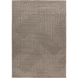 Viva Indoor & Outdoor - Laagpolig Japandi Buitenkleed - Effen - Vloerkleed Grijs- 120x170 CM