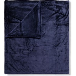 Hip Plaid Effen Denimblauw 160x180 cm