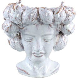 PTMD Alani White glazed ceramic statue of women head A