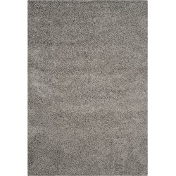 Safavieh Shaggy Indoor Woven Area Rug, Athens Shag Collection, SGA119, in Light Grey, 91 X 152 cm