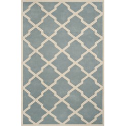 Safavieh Contemporary Indoor Hand Tufted Area Rug, Chatham Collection, CHT735, in Blue & Ivory, 183 X 274 cm