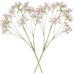 2x stuks kunstbloemen Gipskruid/Gypsophila takken roze 70 cm - Kunstbloemen