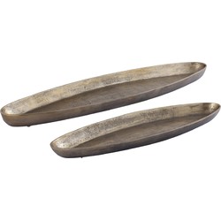 PTMD Yaren Schaal - 106x33x7 cm - Aluminium - Goud