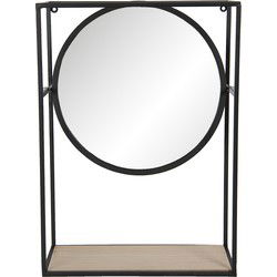 Clayre & Eef Spiegel Zwart IJzer