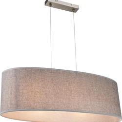 Moderne hanglamp Paco - L:65cm - E27 - Metaal - Grijs