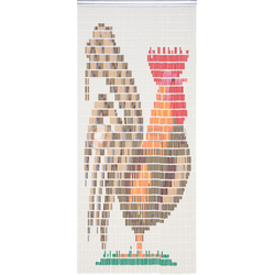 091 Vliegengordijn met Haan - kant en klaar 92 x 209