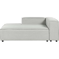 Beliani APRICA - Chaise longue-Grijs-Linnen