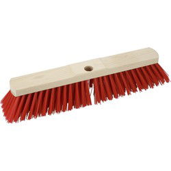 Buemag Straatbezem - rood - elaston haren - 40 cm - buitenvegen - Bezem