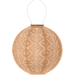 LUMIZ Solar Lampion Lace Rond - 30 cm - Abrikoos