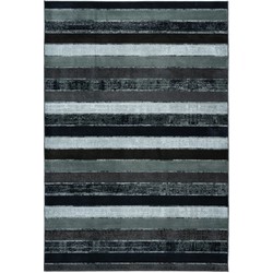 Tapijtenloods Greta Stripe Recycled Vintage Vloerkleed Laagpolig Grijs Groen- 200x290 CM