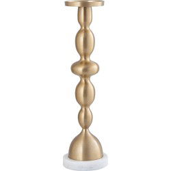 PTMD Kandelaar Gurditt - 12x12x47 cm - Aluminium - Goud