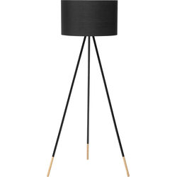 Beliani TOBOL - Staande lamp-Zwart-Essenhout, IJzer
