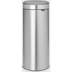 Touch Bin New afvalemmer, 30 liter, kunststof binnenemmer - Matt Steel Fingerprint Proof