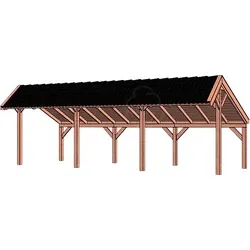 Trendhout douglas kapschuur De Heerd, 900 x 425 cm