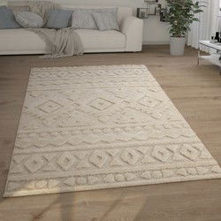 Laagpolig Vloerkleed - Gen - Creme - 200x280 cm