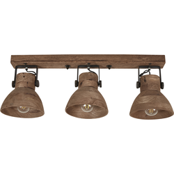 Beliani PENNAI - Plafondlamp-Donkere houtkleur-Mangohout