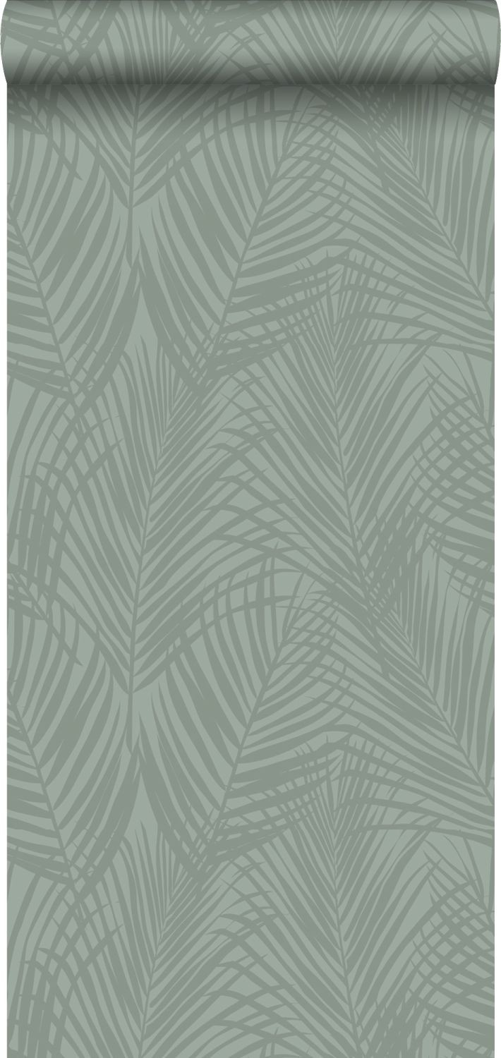 zoon Toeschouwer Onderzoek Origin behang palmbladeren vergrijsd groen - Origin - luxury wallcoverings  - | HomeDeco.nl