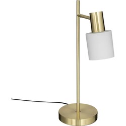 Atmosphera Tafellamp/bureaulampje Athena - metaal - goud - H45 cm - Leeslampje - Bureaulampen