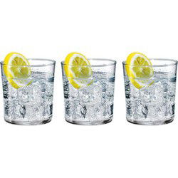 Bormioli Rocco Drinkglazen Bodega - 3x stuks - transparant - 370 ml - Drinkglazen