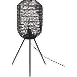 Clayre & Eef Vloerlamp  Ø 21x63 cm  Zwart Ijzer Staande Lamp