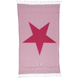 Mycha Ibiza – Strandlaken – strandhanddoek – kikoy – Ibiza ster – roze – 100% katoen – badstof 