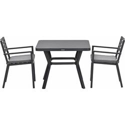 Garden Impressions Amarillo bistro tuinset 3-delig - Mina tuintafel 90x90 cm
