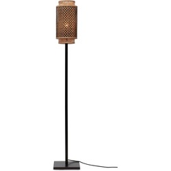 Vloerlamp Bhutan - Zwart/Bamboe - 20x20x145cm