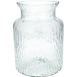 Bloemenvaas Base - helder transparant glas - D19 x H25 cm - decoratieve vaas - bloemen/takken - Vazen