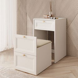Meubella - Kaptafel Rumble - Wit - 50 cm - Met stoeltje