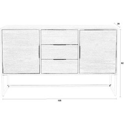 Housecraft Living Webster Dressoir/ Kast Hoog Teakhout Bruin