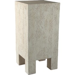 PTMD Bijzettafel Chandar - 38x38x77 cm - Magnesium - Creme