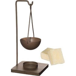 Ideas4seasons Amberblokjes/geurblokjes cadeauset - cashmere geur - inclusief geurbrander - Geurbranders