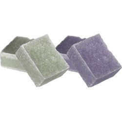 Ideas4seasons Amberblokjes/geurblokjes - lavendel en eucalyptus - 6x stuks - huisparfum - Amberblokjes