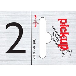 Route alulook 25 x 44 mm Sticker pick up cijfer 2 - Pickup