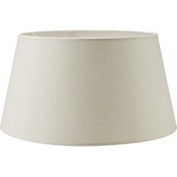 Lampenkap Melrose - Beige - rond schuin - 35/35/19cm - van stof - landelijke stoffen Lampenkap voor E27 lamphouder - RoHS getest - voor tafellamp