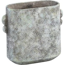 PTMD Bloempot Joah - 30x15x28 cm - Cement - Groen