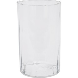 Bloemen vaas transparant - glas - H22 cm - Vazen