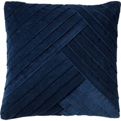 Dutch Decor GIDI - Sierkussen velvet 45x45 cm Insignia Blue - donkerblauw - Dutch Decor