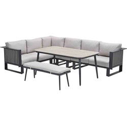 Garden Impressions Gabon - Lagan lounge dining set 6-delig - taupe