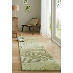 MODERNE LOPER WOL - LINO LEAF SALIE GROEN VLOERKLEED