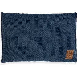 Knit Factory Jesse Sierkussen - Jeans - 60x40 cm - Inclusief kussenvulling