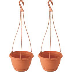Prosperplast Bloempot/plantenpot Agro - 3x - hangend -18 cm - Plantenpotten