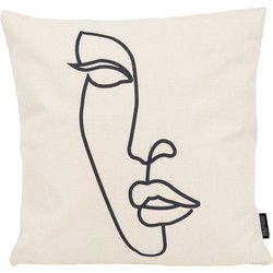 Sierkussen Woman Silhouette | 45 x 45 cm | Katoen/Linnen