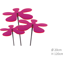 3 stuks! Zonnevangers Lotta Rood-Roze (kleur fuchsia) 120 cm Cazador Del Sol