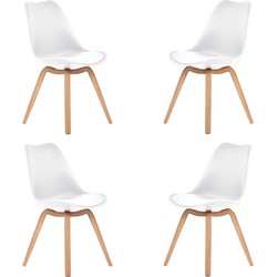 Design stoelen met Emy kussens - set van 4