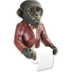 A RESIN MONKEY TOILET PAPER HOLDER
