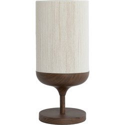 Light & Living - tafellamp - Dania - beige bruin - katoen metaal - Ø 22cm - E27 - 1885752