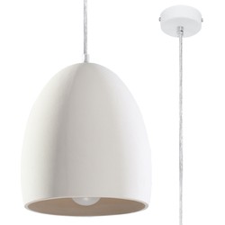 Moderne Keramiek E27 Flawiusz Hanglamp - Wit